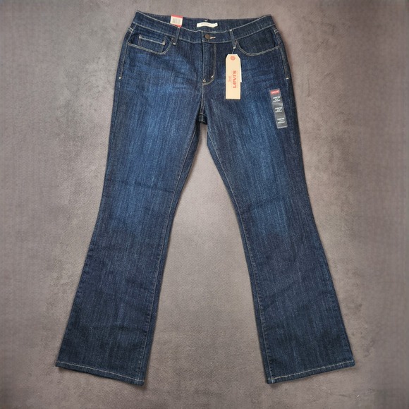 Levis Denim - Levis 515 Jeans Womens 14 Dark Wash High Rise Bootcut Stretch Denim 35x32 New